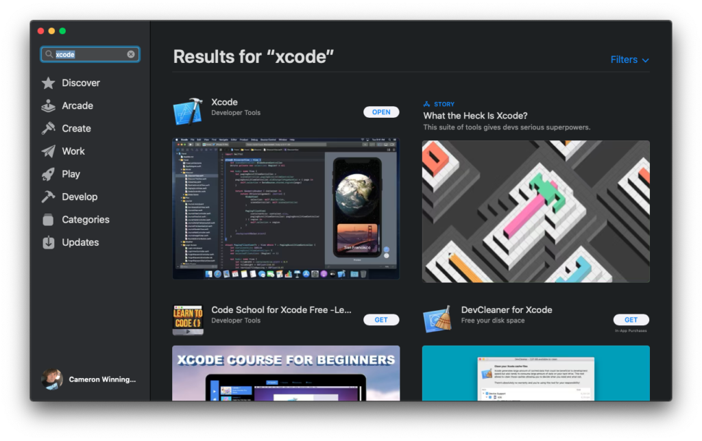 Xcode Developer Tools Catalina