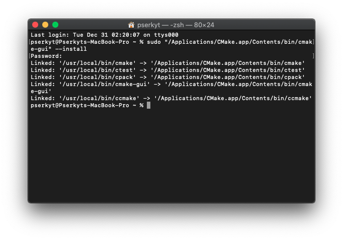 install cmake for mac